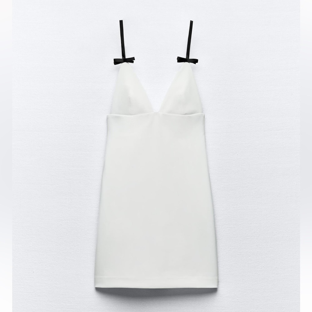 New ZARA Viral Short Dress With Bows - Picture 10 of 13